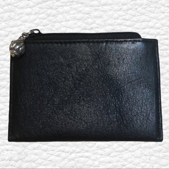 BRIGHTON | BLACK LEATHER COIN PURSE/CREDIT CARD POUCH - Picture 2 of 11